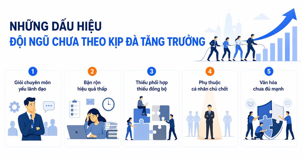 dấu hiệu đội ngũ chưa theo kịp